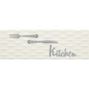Cristalli Decoro Cucina Bianco 25x75 - Ceramica Euro