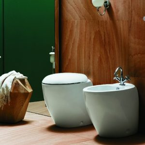 WC + Bidet + Coprivaso Frizionato CLAS+ - Azzurra